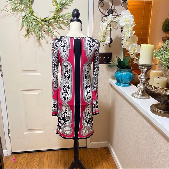 Nicole Miller StudioOne HotPinkPaisley Shift Dress - Picture 7 of 11